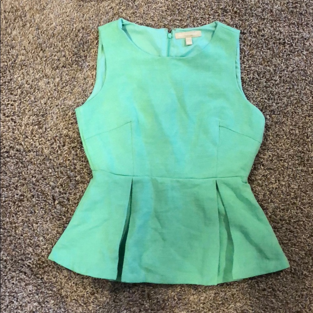 Green banana republic peplum top